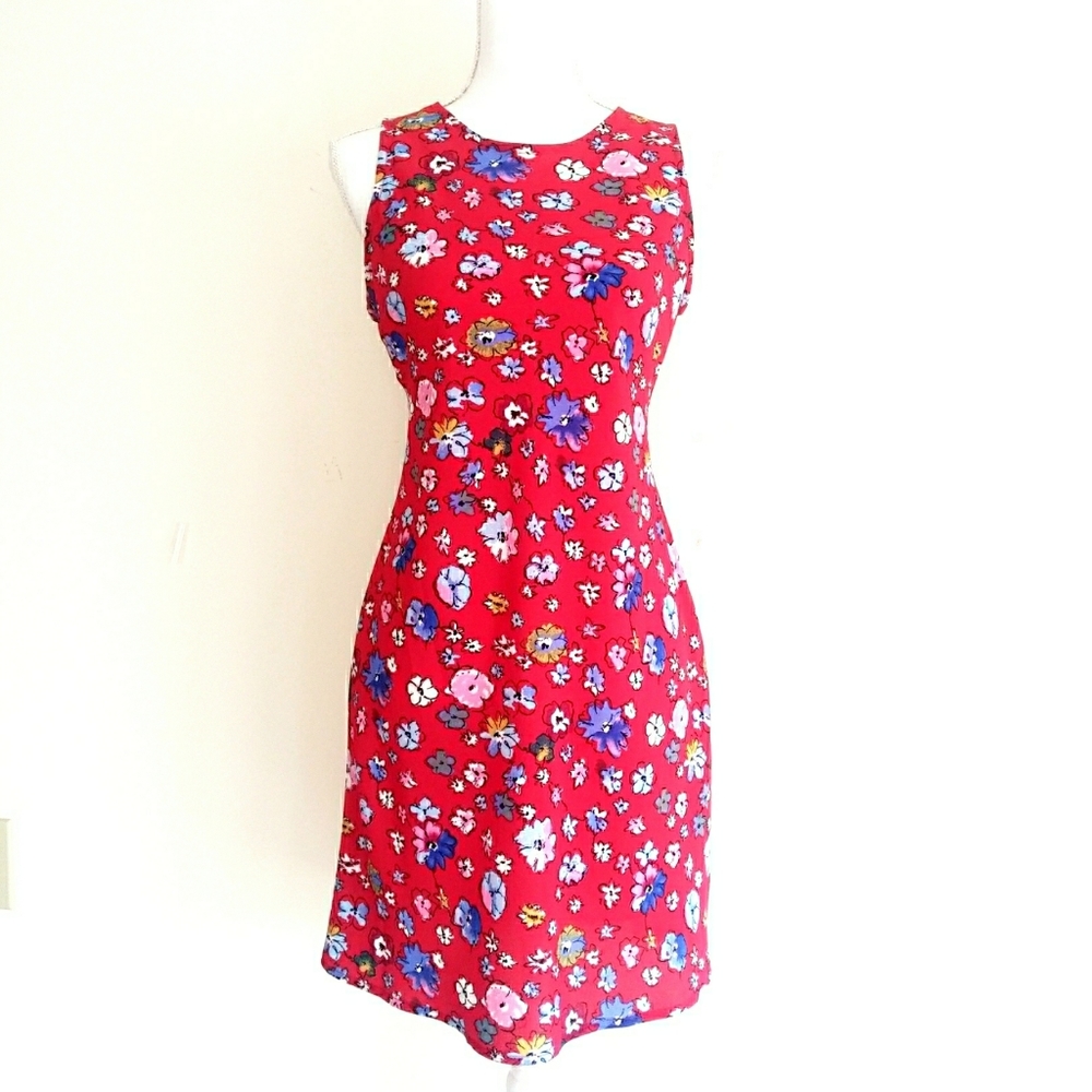 Vintage 90's Jonathan Martin Sleeveless Floral Dress